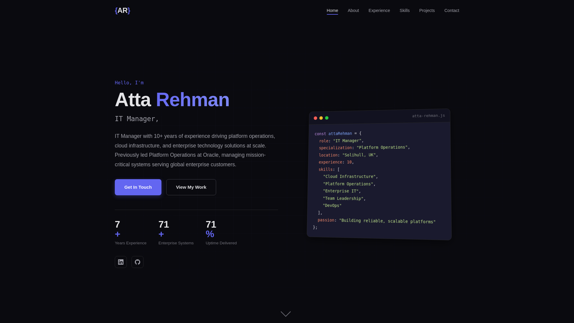 website screenshot of https://attarehman.pages.dev/