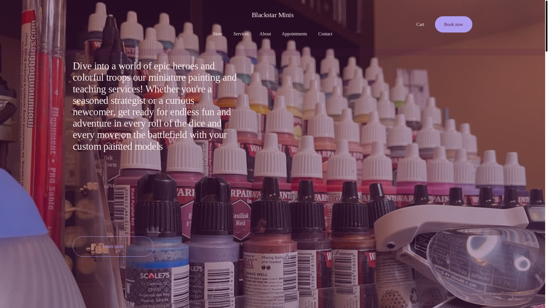 website screenshot of https://blacstarminis.com/