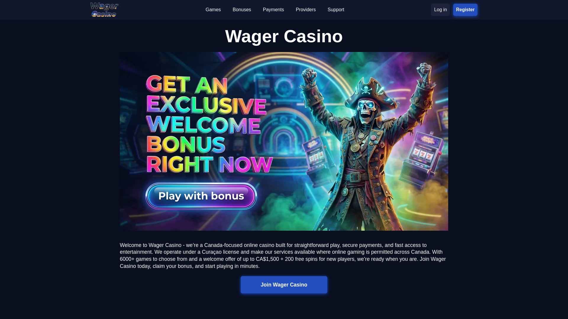website screenshot of https://wagercasino-ca-43600.pages.dev/