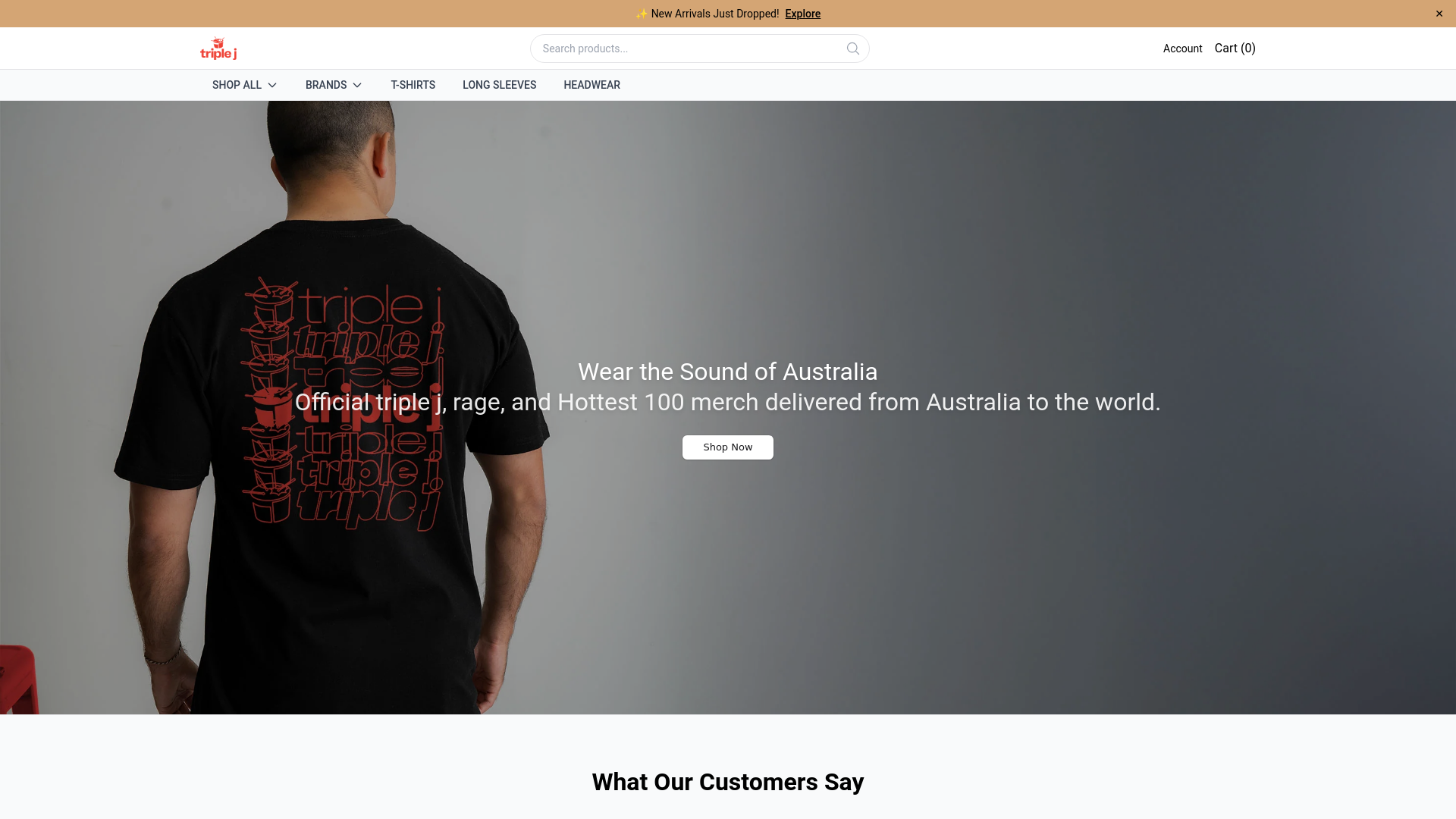 website screenshot of https://triplejstorestyle.shop