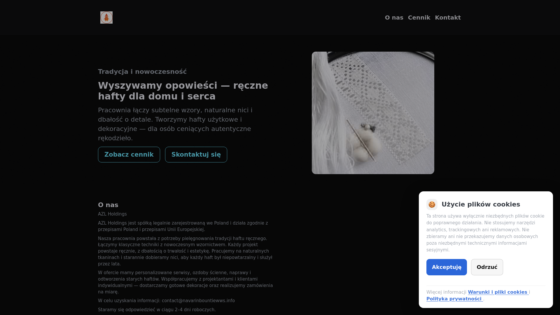 website screenshot of https://navarinbountiewws.info/