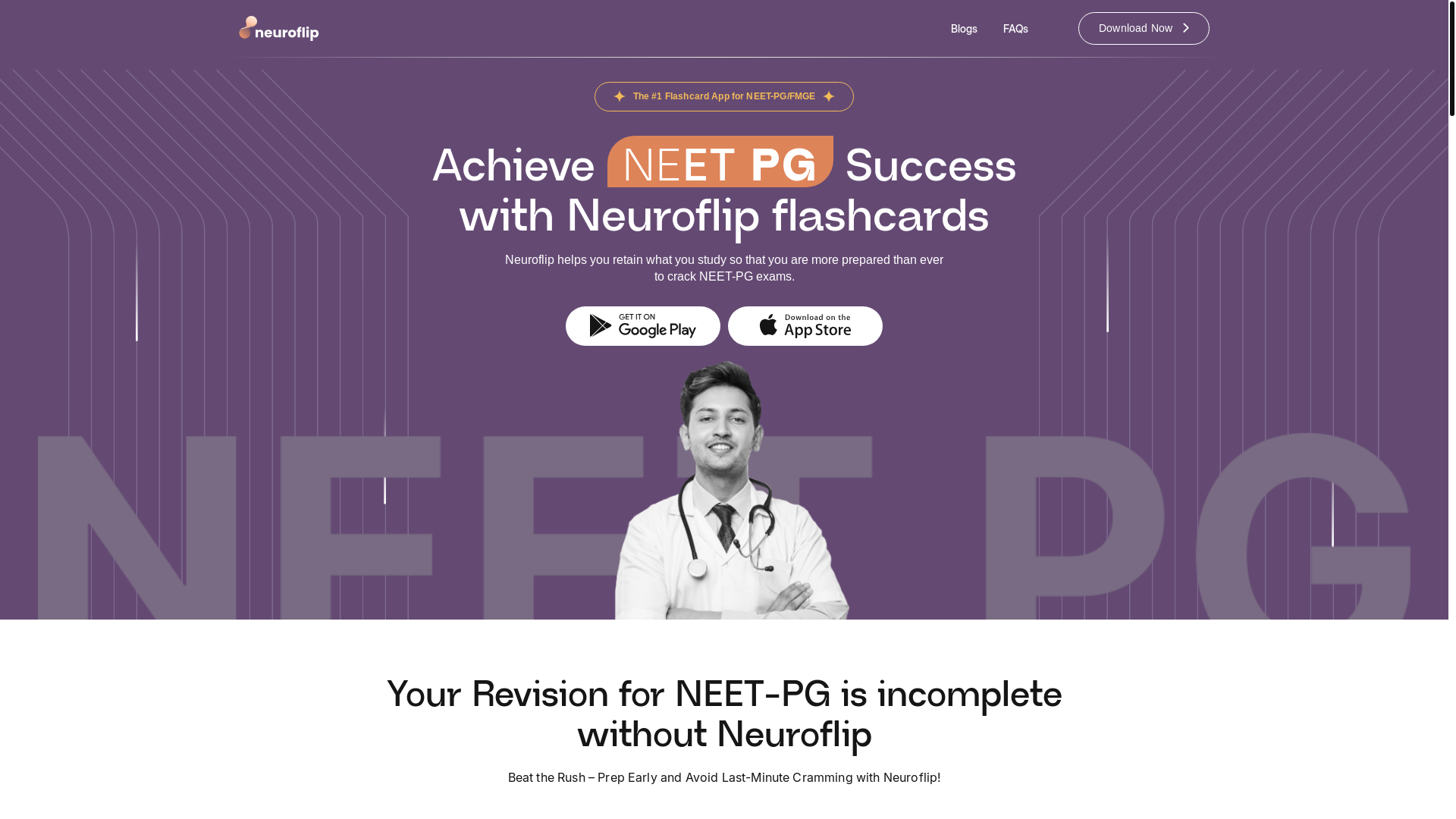 website screenshot of https://neuroflip.com/