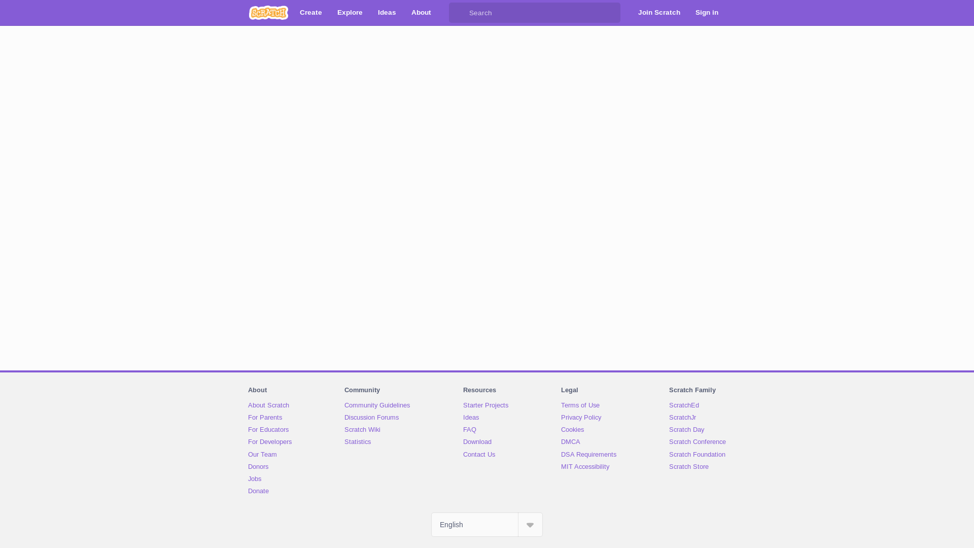 website screenshot of https://scratch.mit.edu/projects/1196739910