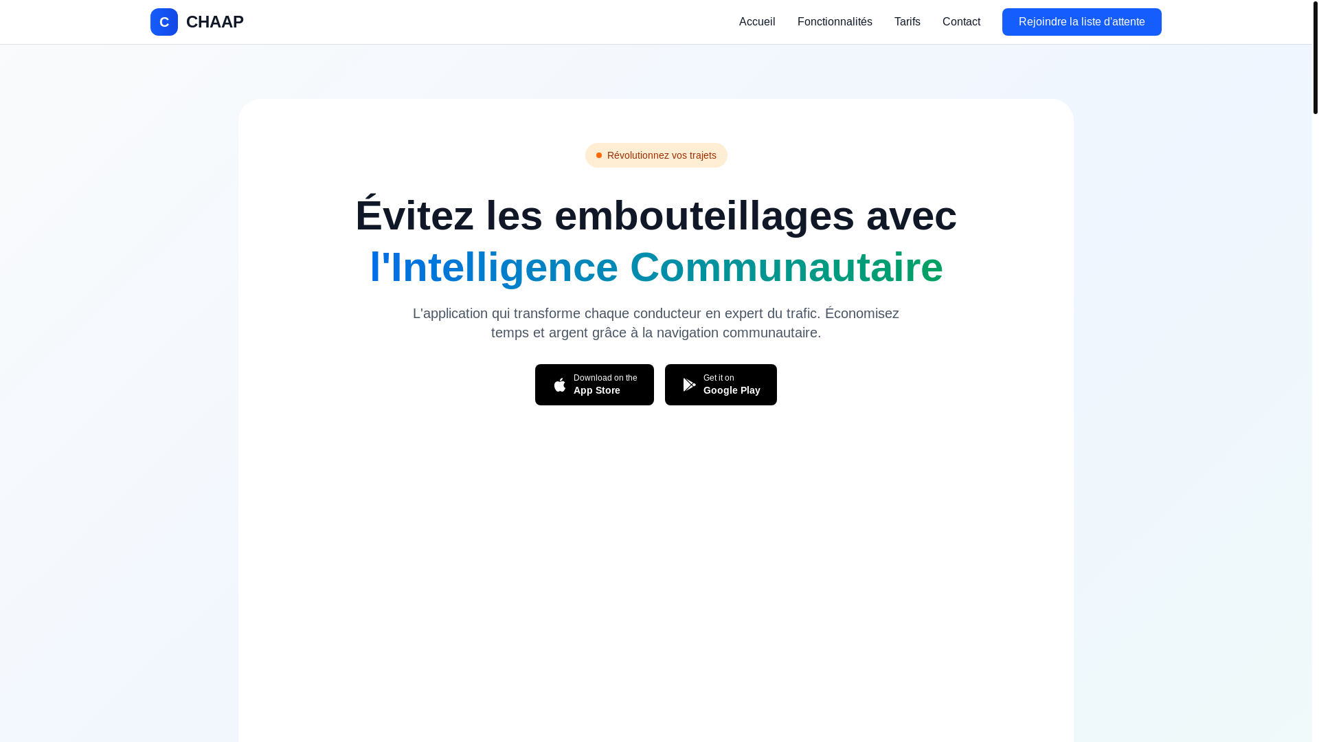 website screenshot of https://chaap.app/