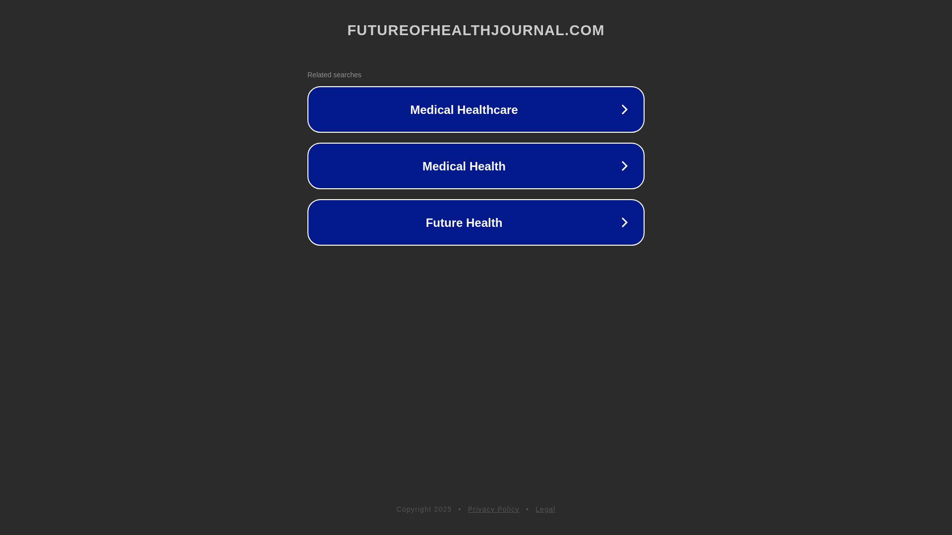 website screenshot of https://futureofhealthjournal.com/