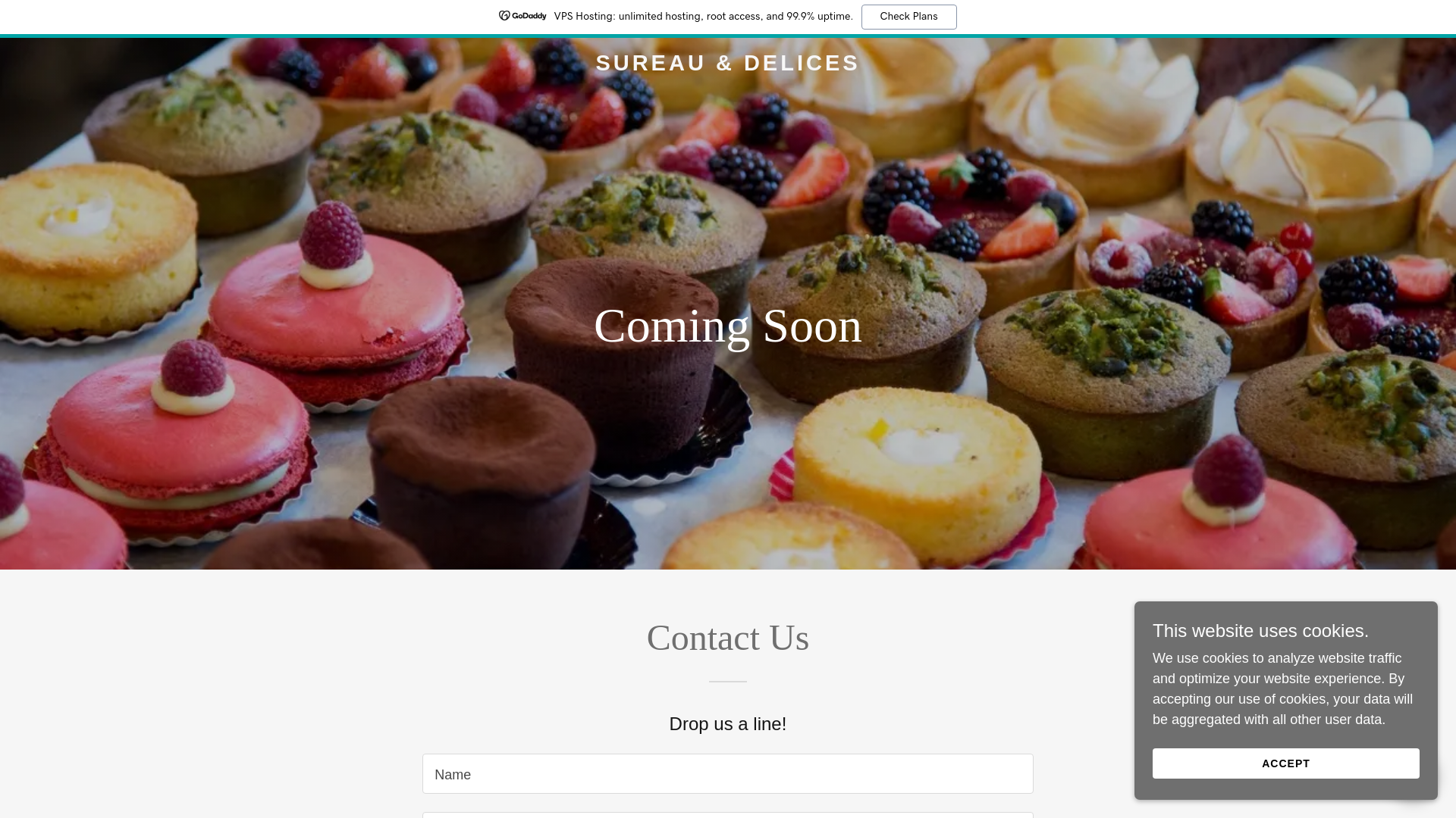 website screenshot of https://sureau-delices.ca