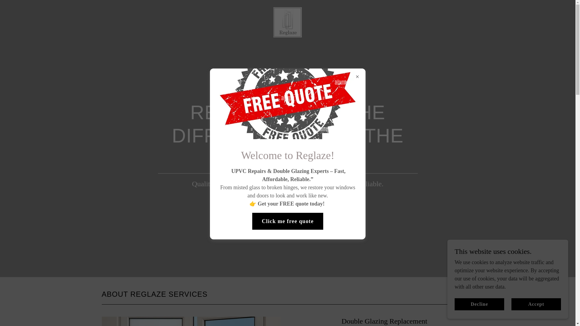 website screenshot of https://reglazeglazing.co.uk/