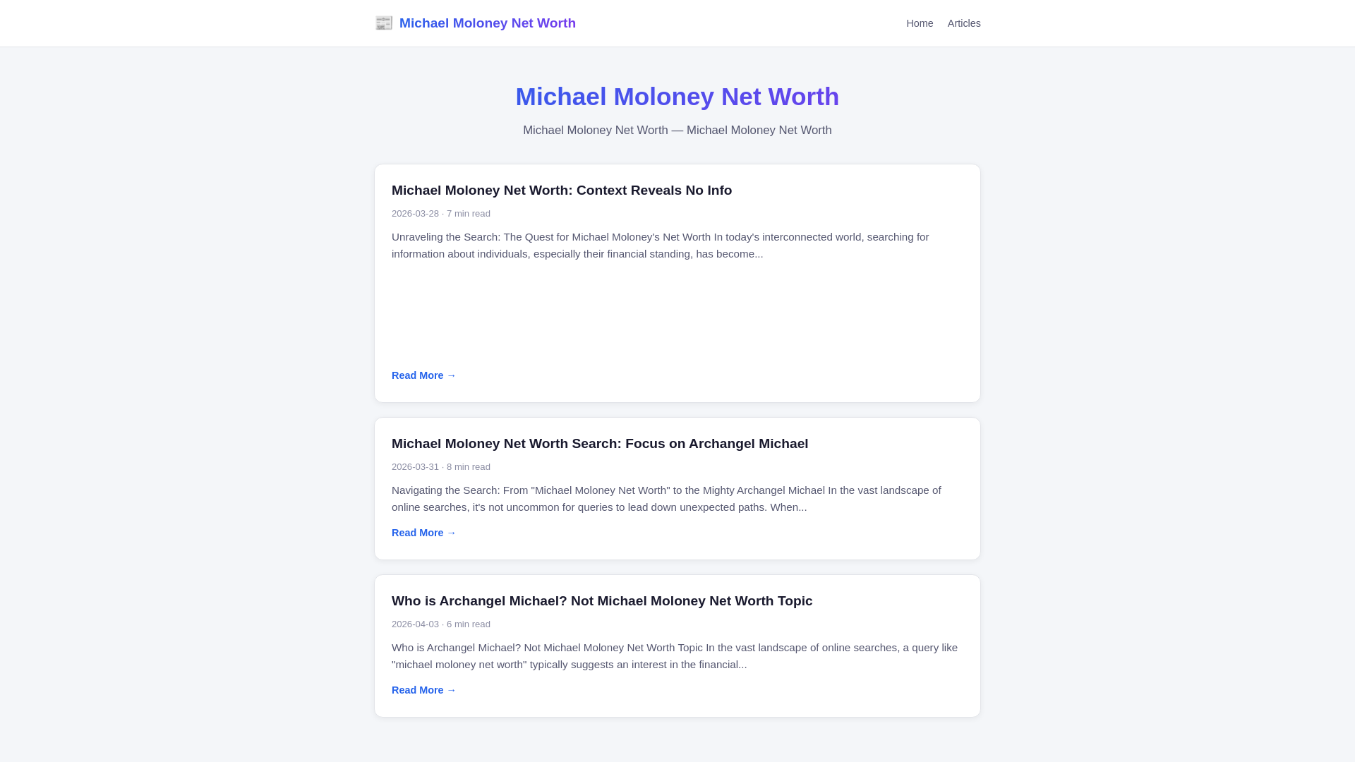 website screenshot of https://michael-moloney-net-worth.pages.dev/