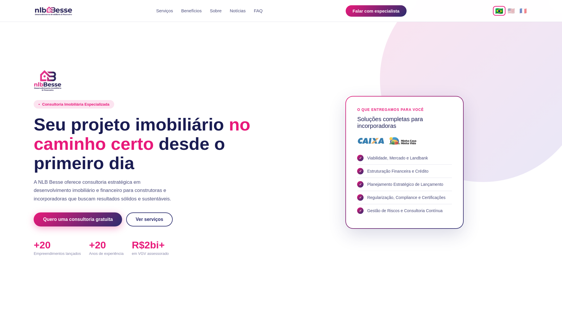 website screenshot of https://nlbbesse.com.br