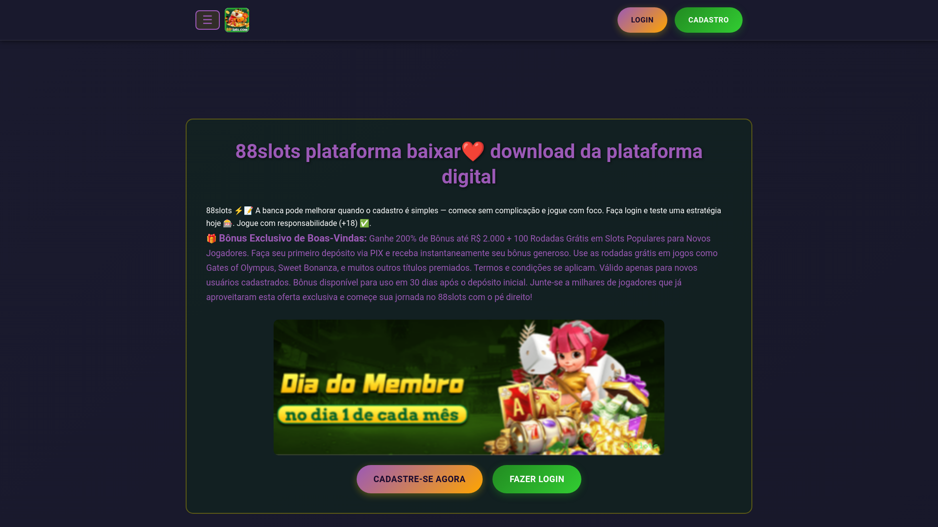 website screenshot of https://88slotsl3.com/