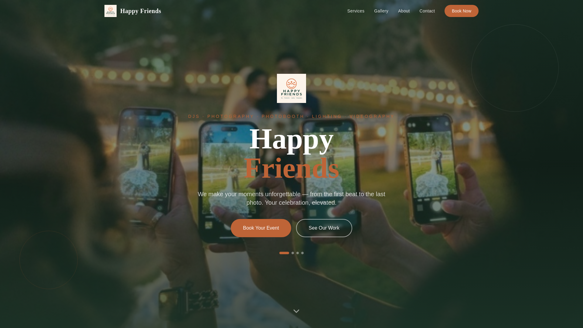 website screenshot of https://happyfriendsarehere.com/