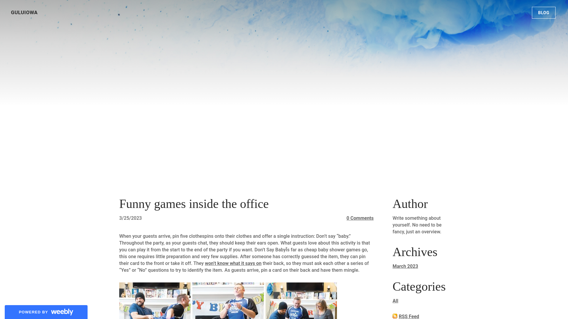 website screenshot of https://guluiowa.weebly.com