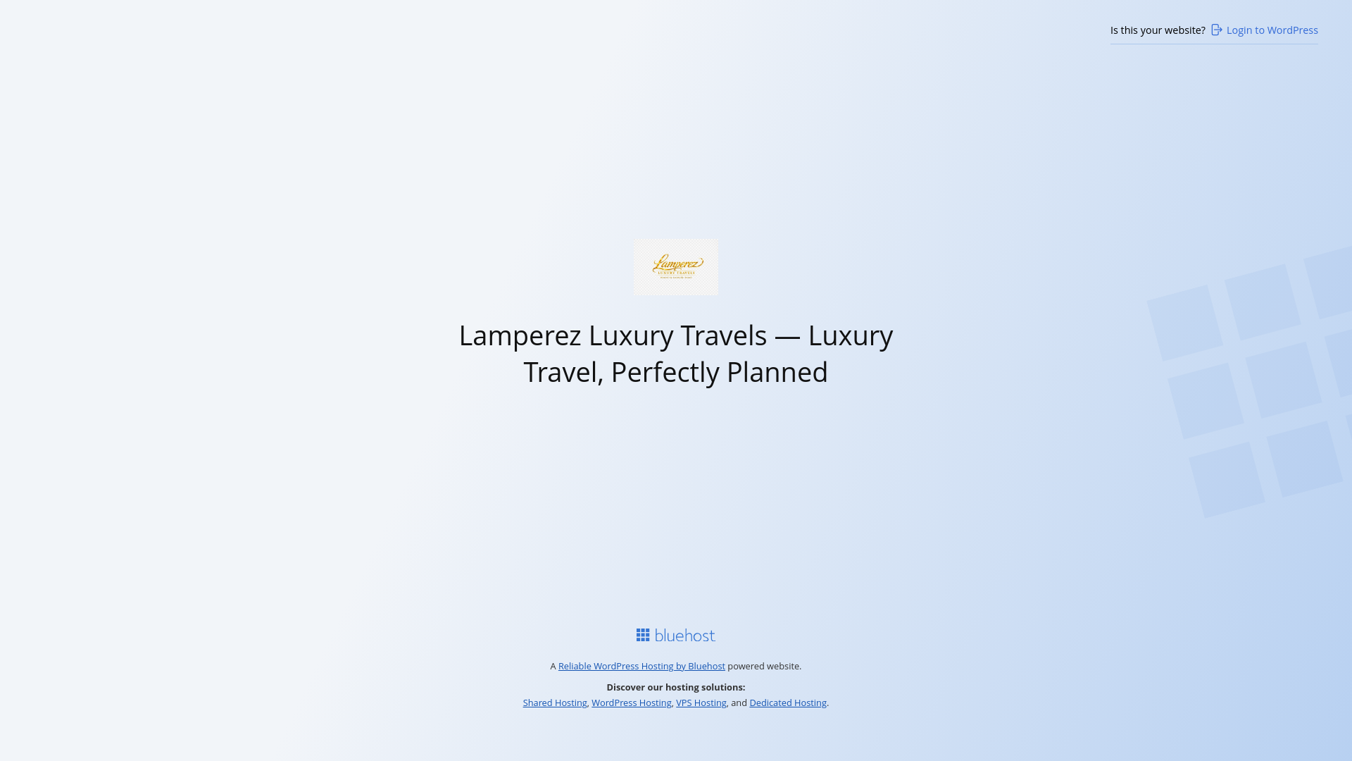 website screenshot of https://lamperezluxurytravels.com/