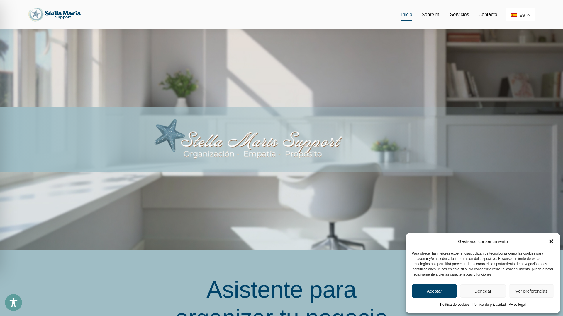 website screenshot of https://stellamarissupport.es