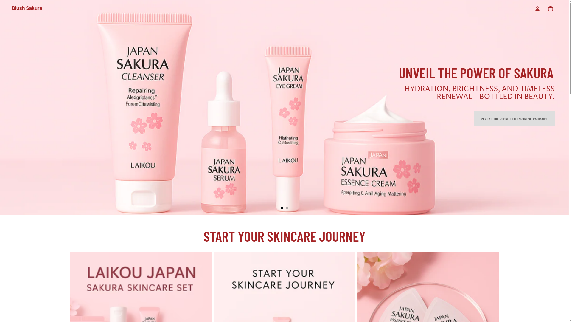website screenshot of https://blushsakura.com/