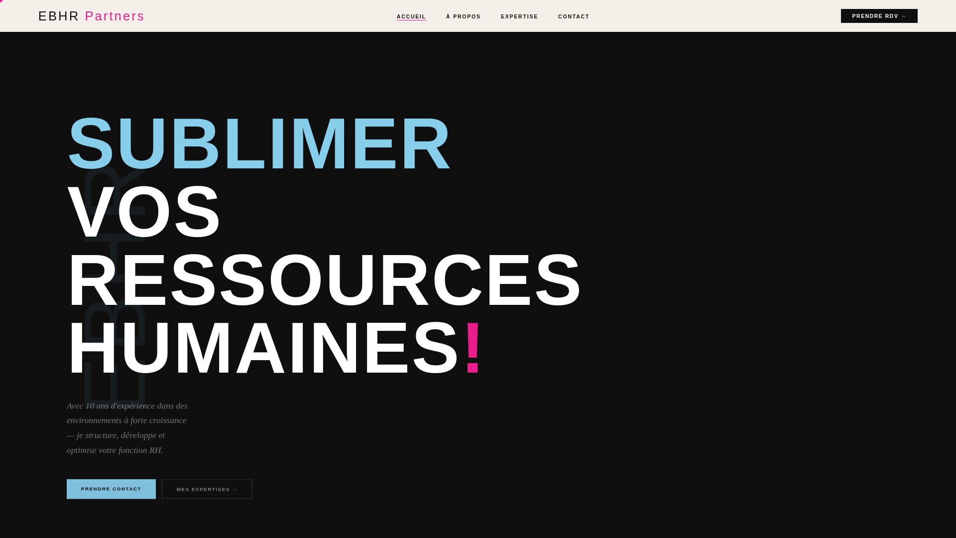website screenshot of https://ebhr-partners.com/