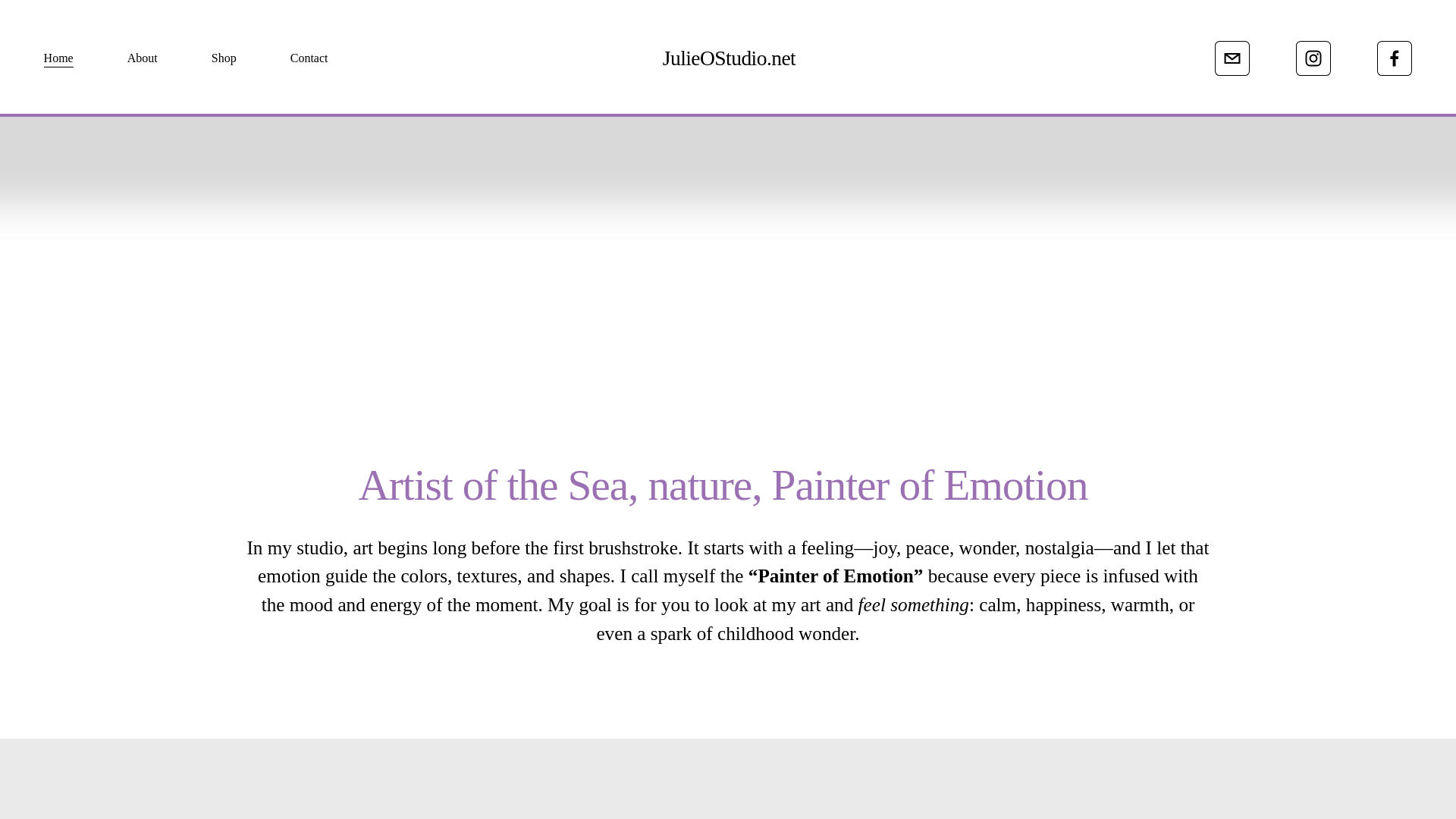 website screenshot of https://julieostudio.net/