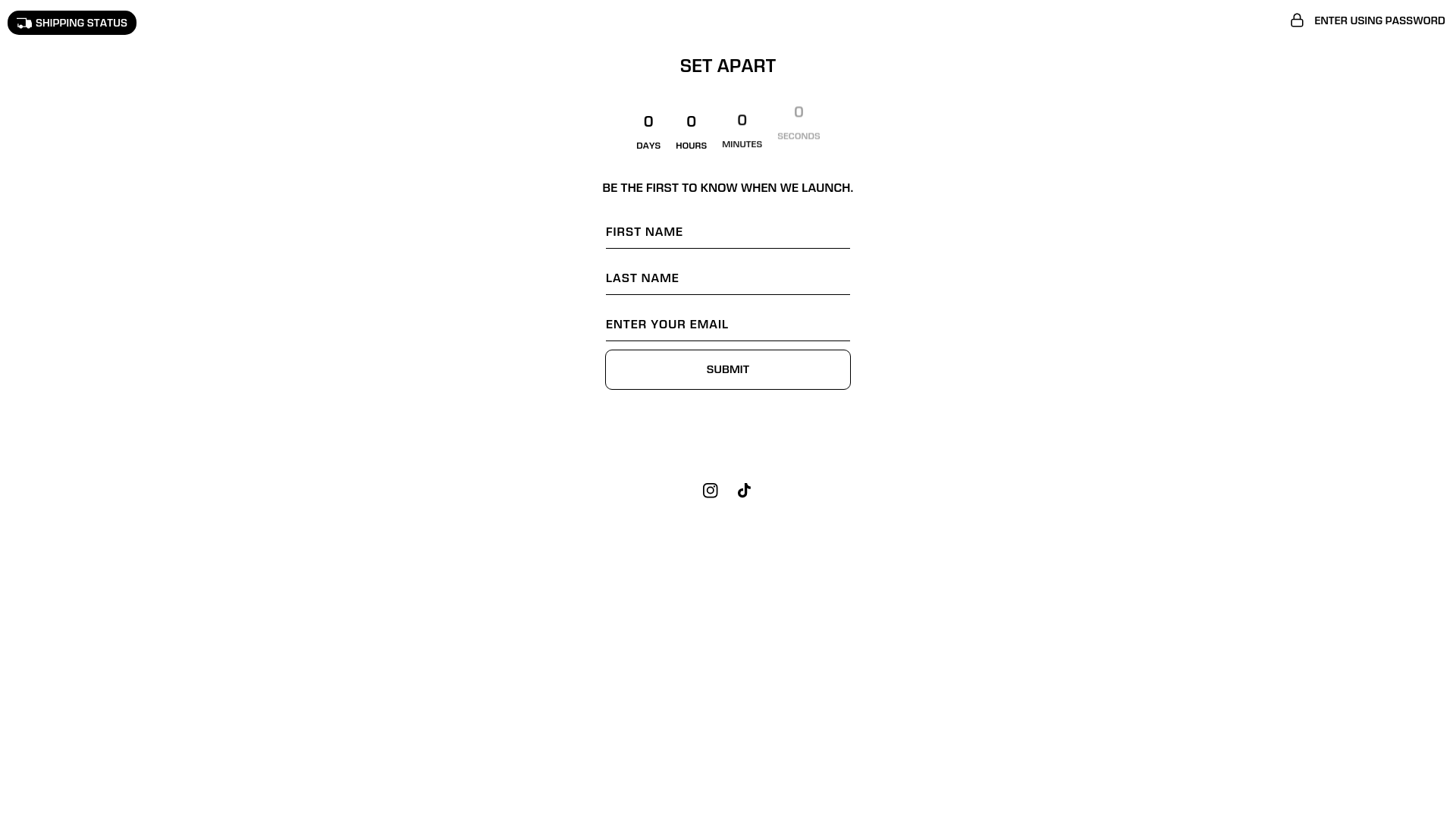 website screenshot of https://setapartarchives.com/