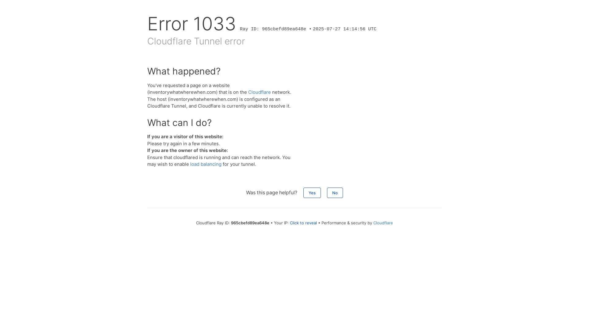 website screenshot of https://inventorywhatwherewhen.com/