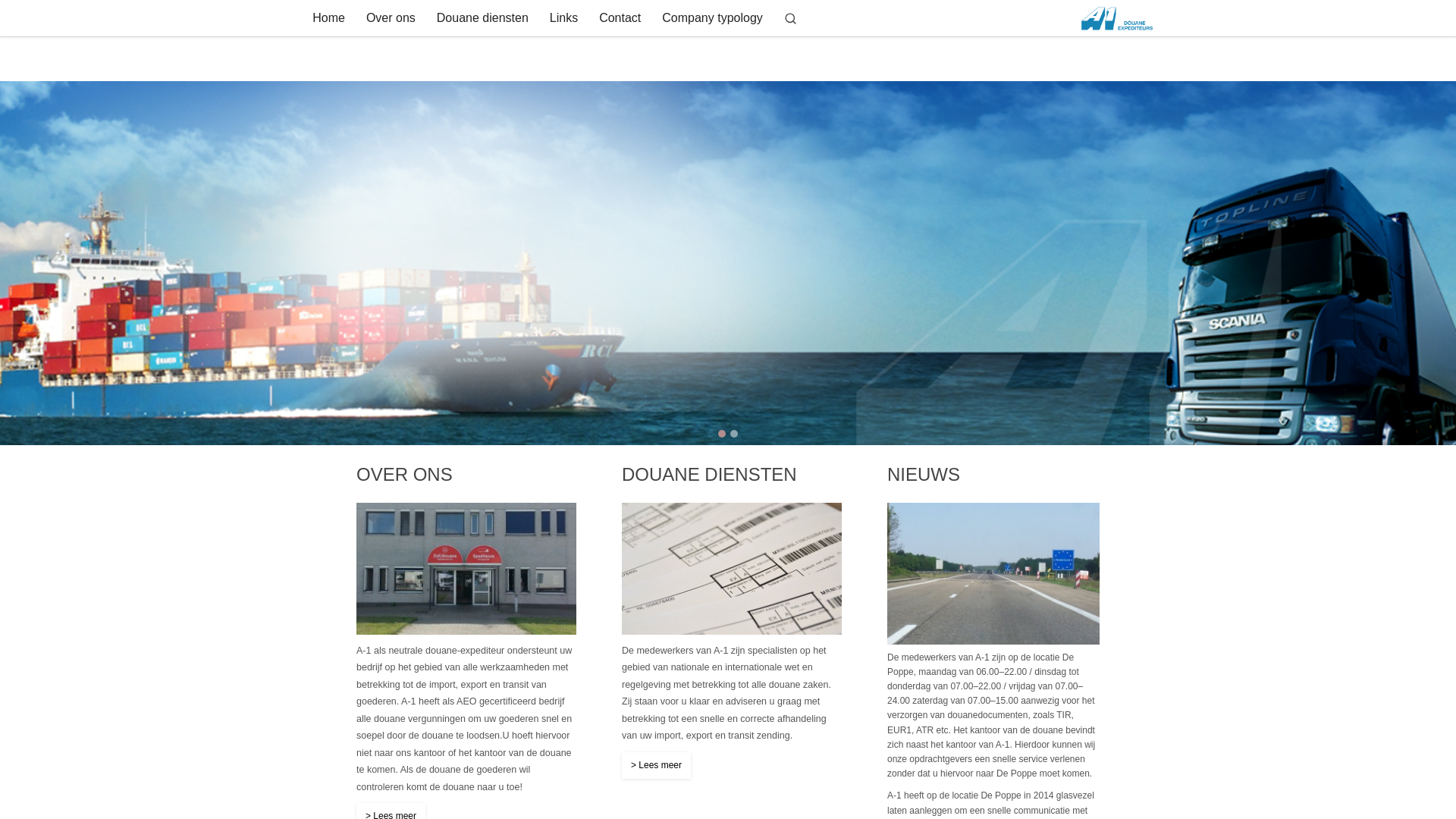 website screenshot of https://a1expediteurs.nl