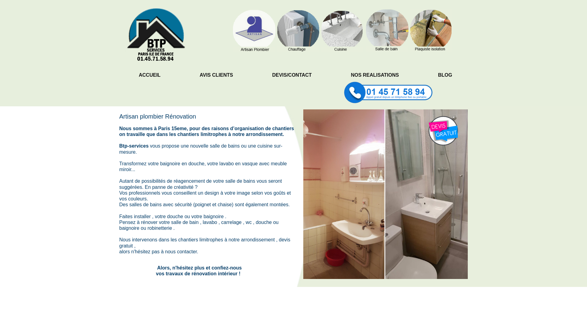 website screenshot of https://plombier-75015.com/