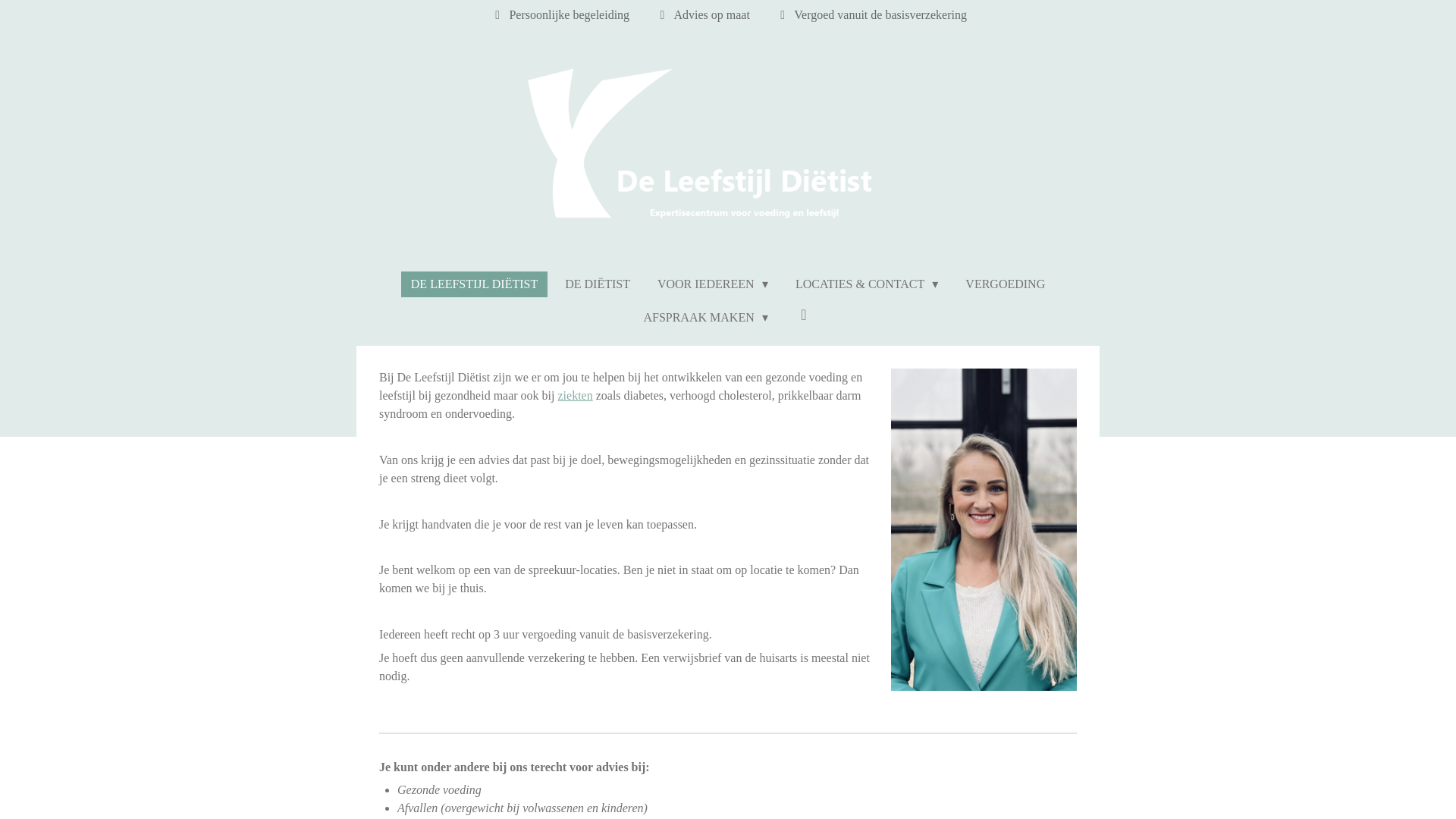 website screenshot of https://vitamini-kinderdietist.nl
