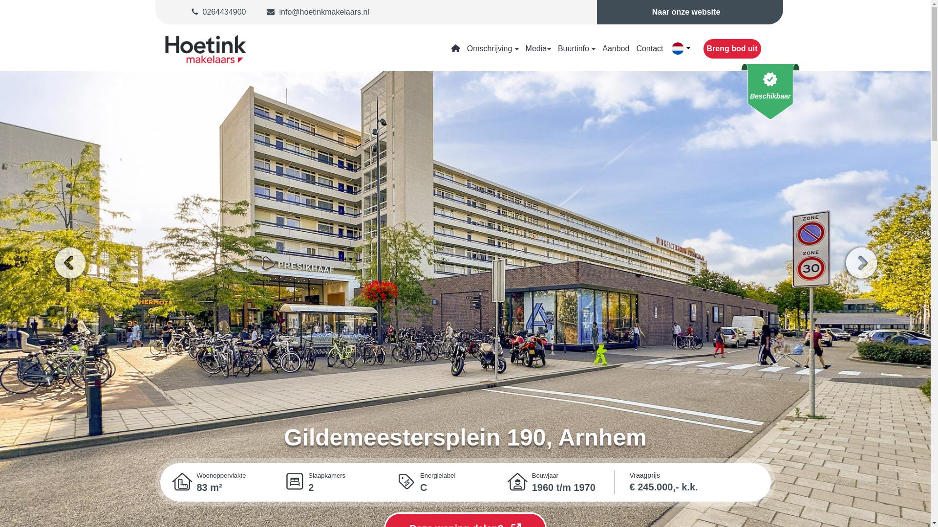 website screenshot of https://gildemeestersplein190.nl/