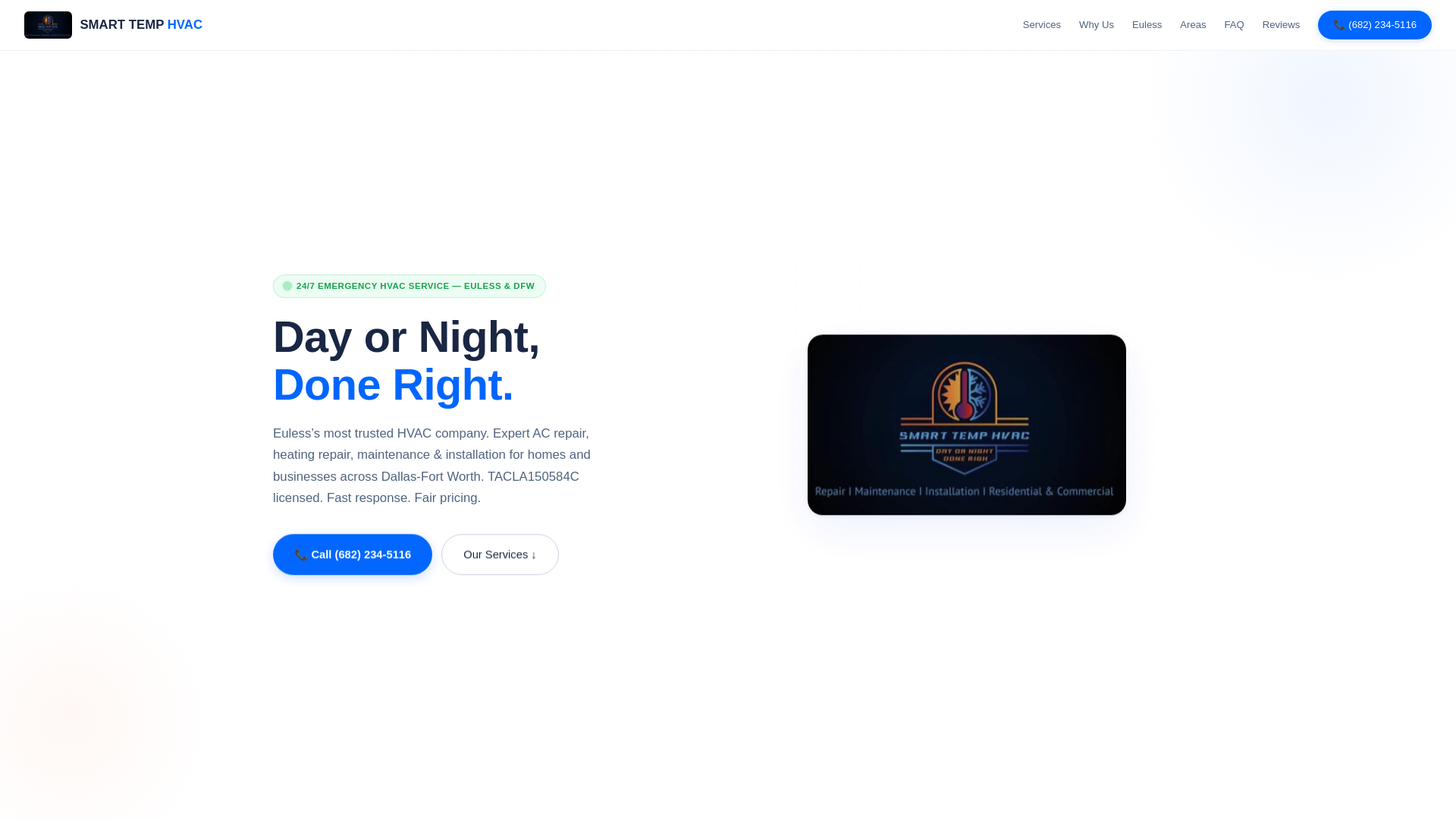website screenshot of https://dfwsmarttemp.com/