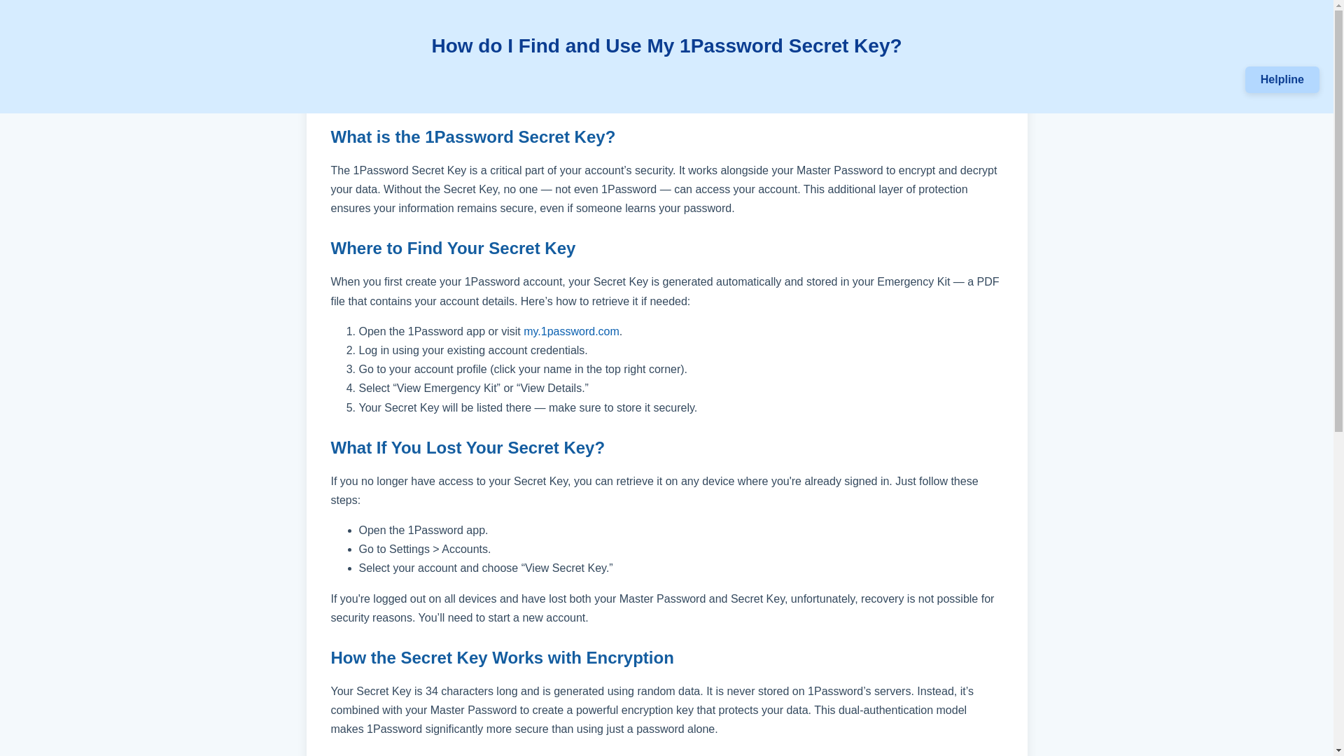 website screenshot of https://1password-secret-key.pages.dev/
