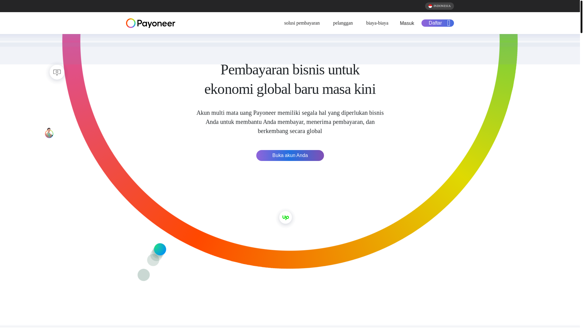 website screenshot of https://www.payoneer.com/