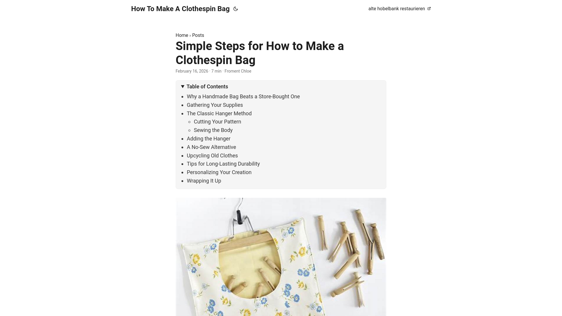 website screenshot of https://how-to-make-a-clothespin-bag.pages.dev/