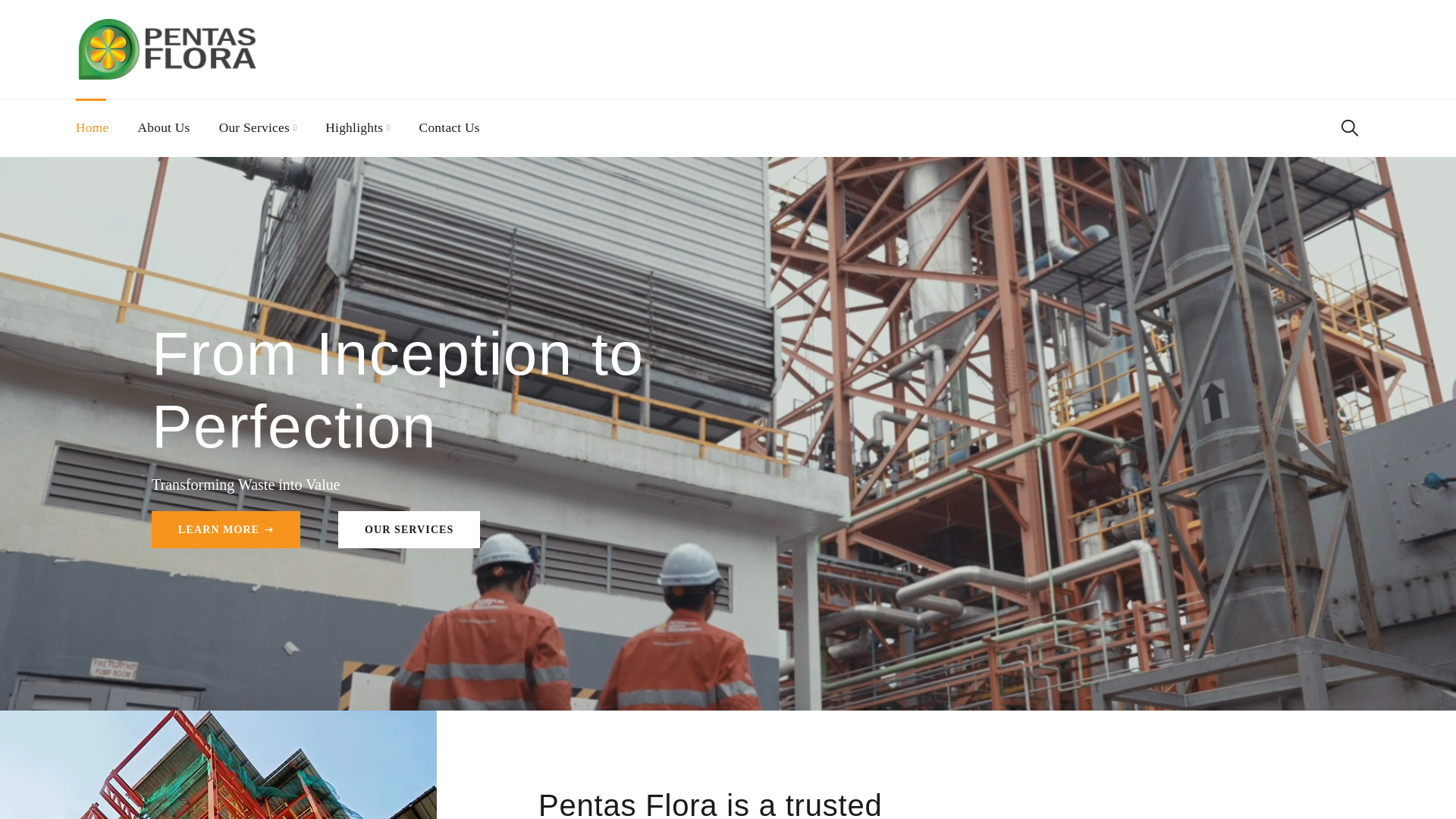 website screenshot of https://pentasflora.com.sg/