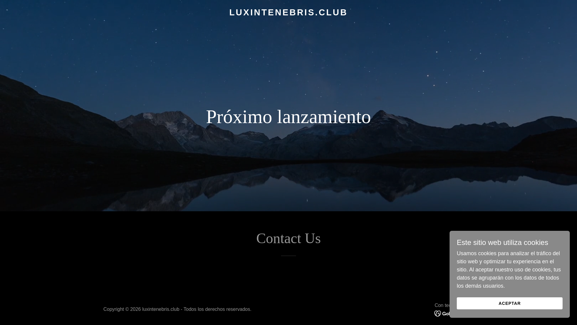 website screenshot of https://luxintenebris.club/