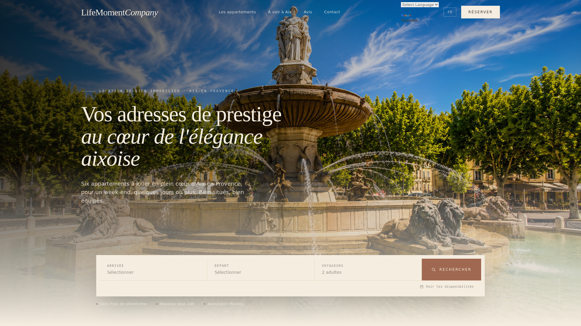 website screenshot of https://lifemomentcompany.com/