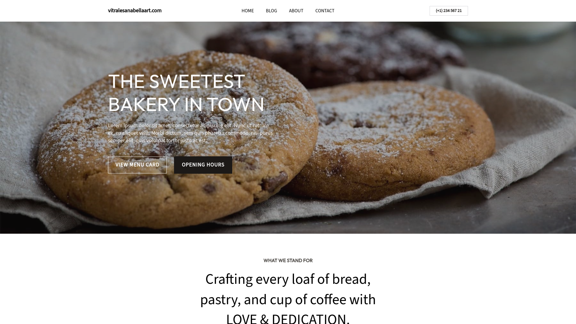 website screenshot of https://vitralesanabellaart.com/