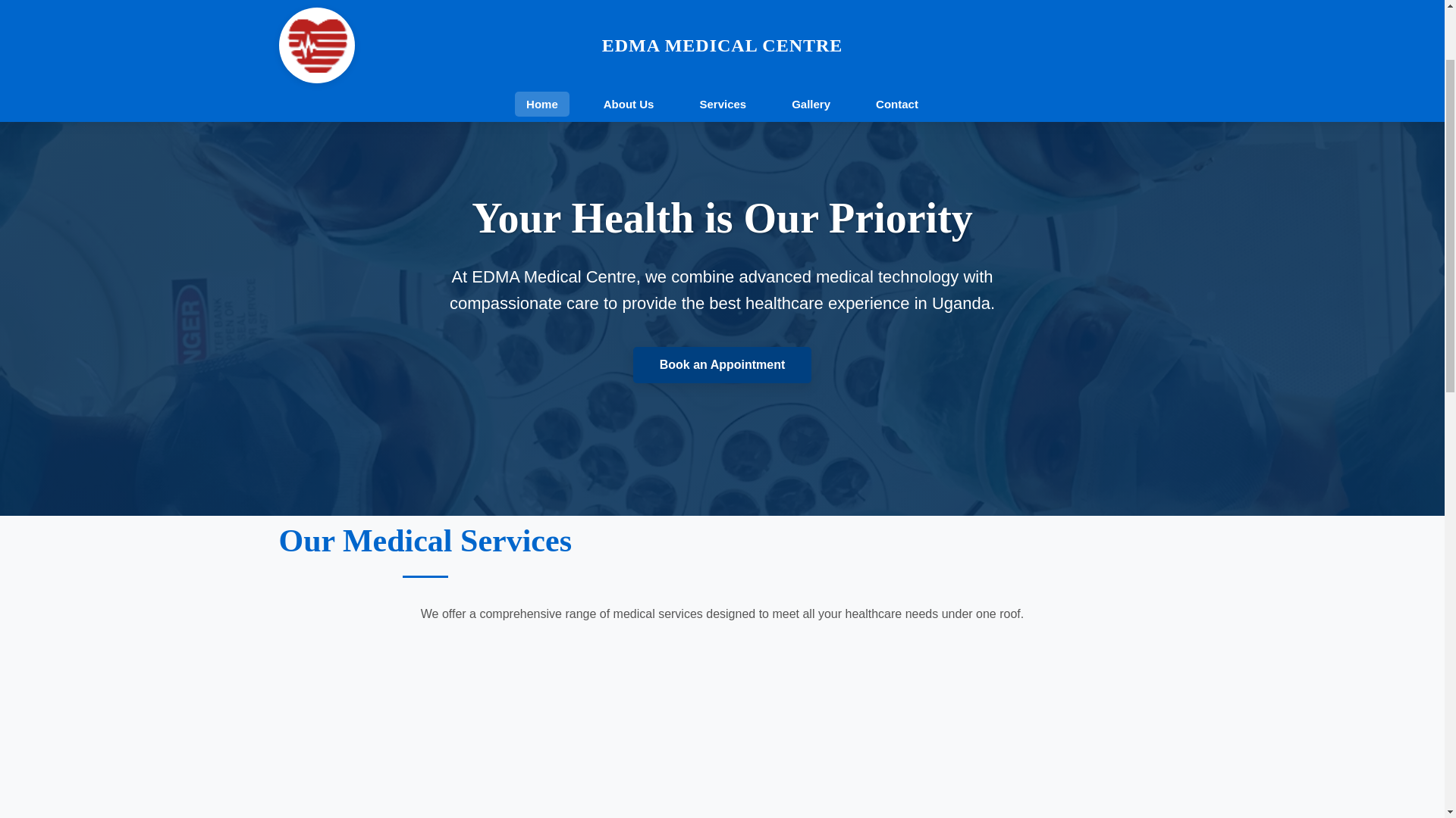 website screenshot of https://edmamedicalcentre.com/