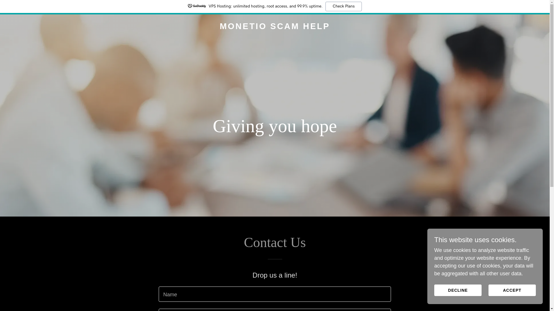website screenshot of https://monetioscamhelp.co.uk/