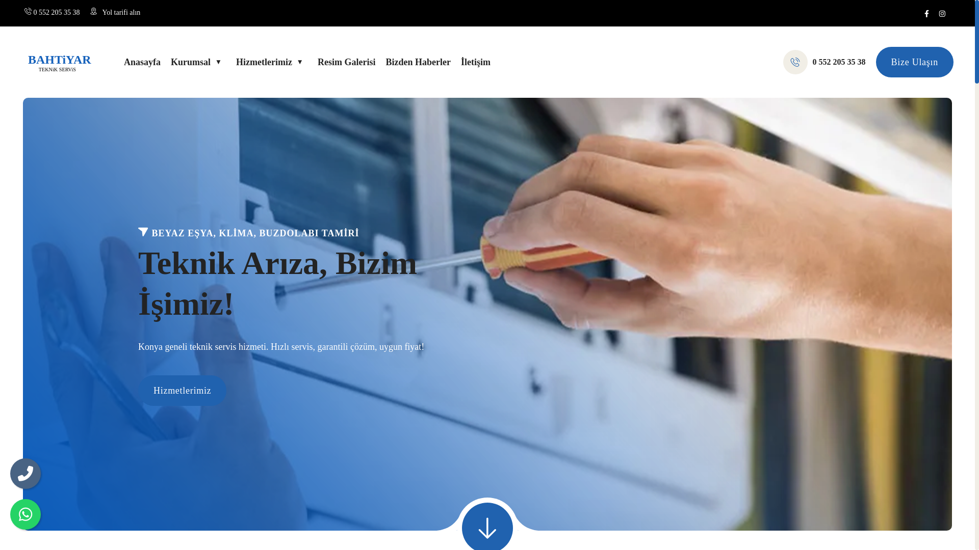 website screenshot of https://bahtiyarteknikservis.com/