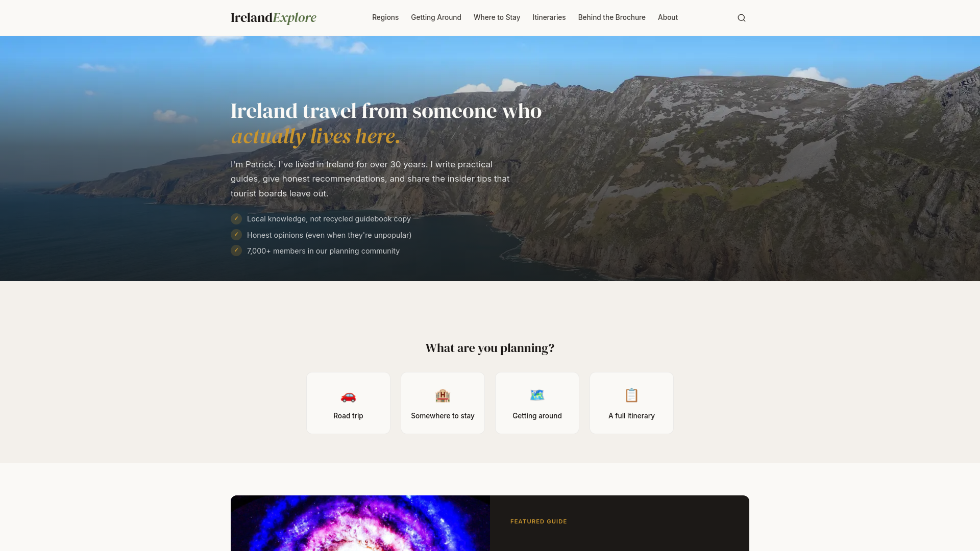 website screenshot of https://ireland-explore.pages.dev/