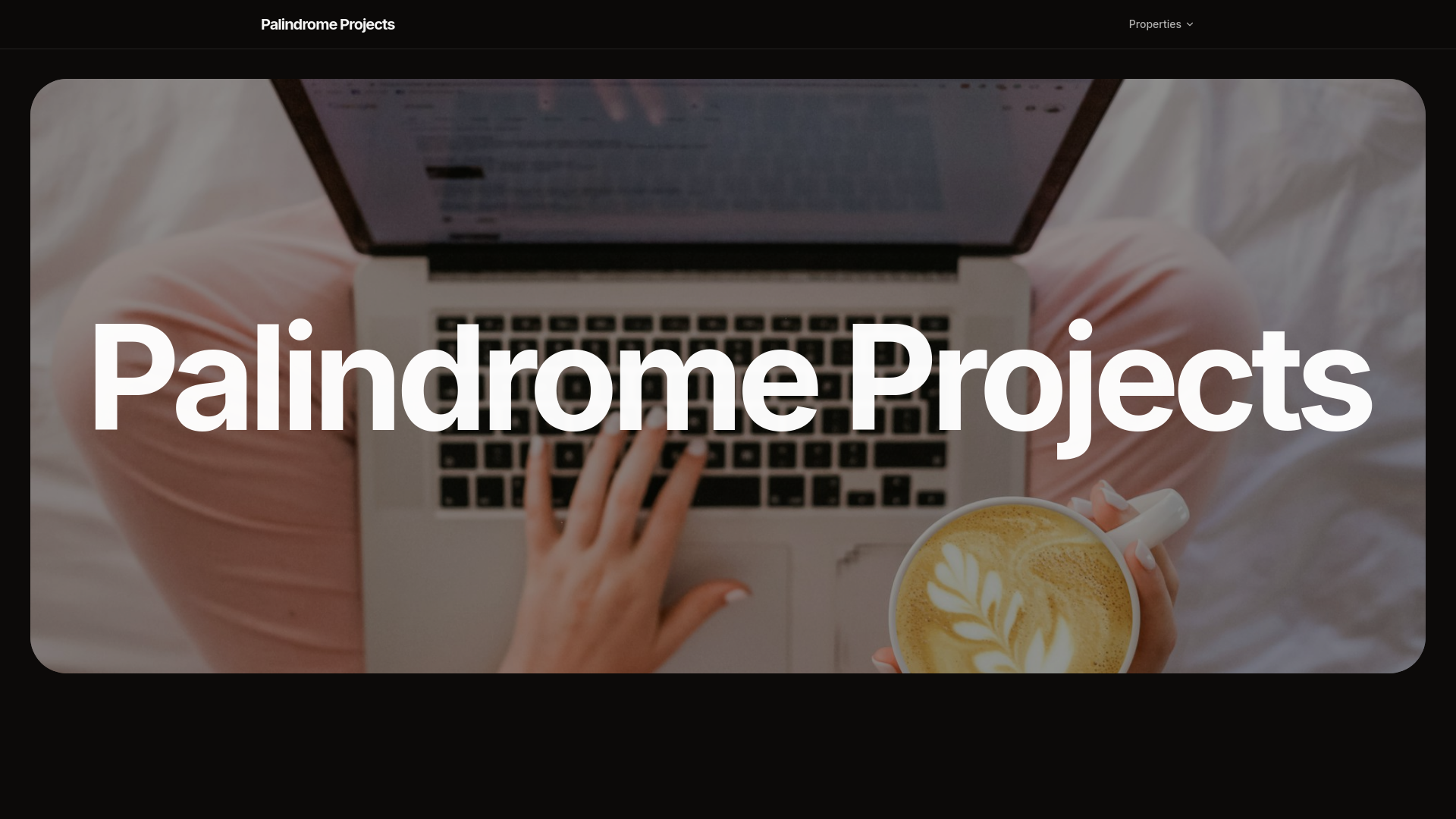 website screenshot of https://palindrome-projects.pages.dev/