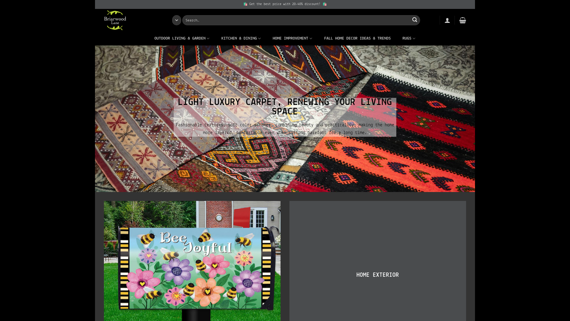 website screenshot of https://briarwoodlanestore.com/