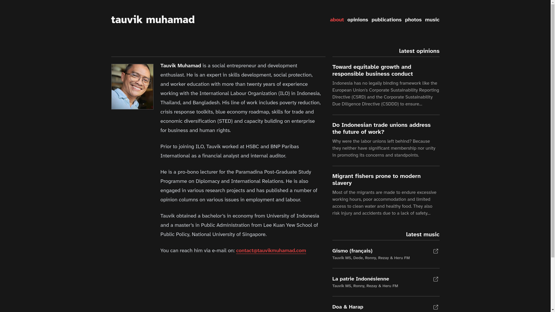 website screenshot of https://tauvikmuhamad.pages.dev/