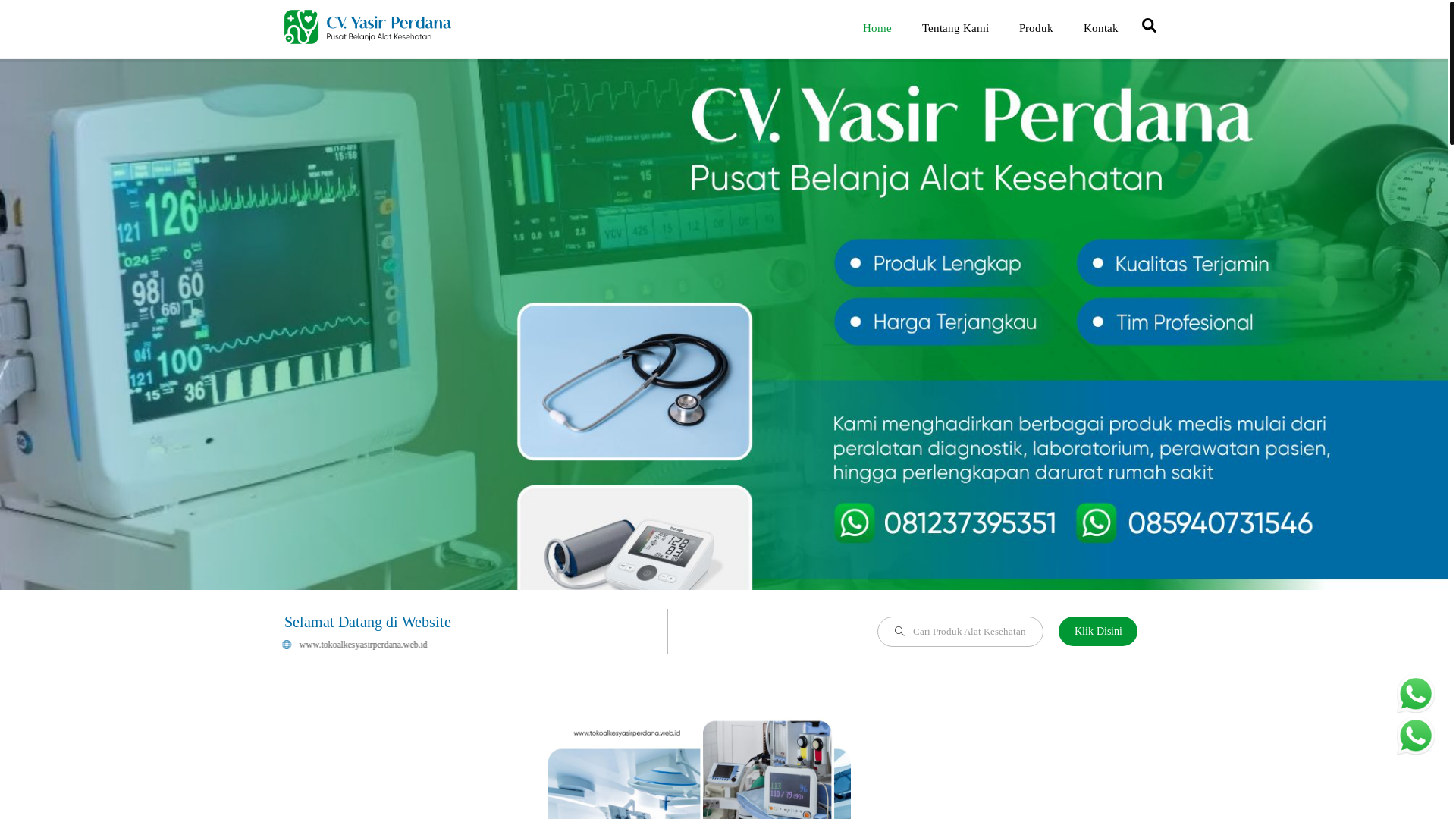 website screenshot of https://tokoalkesyasirperdana.com/