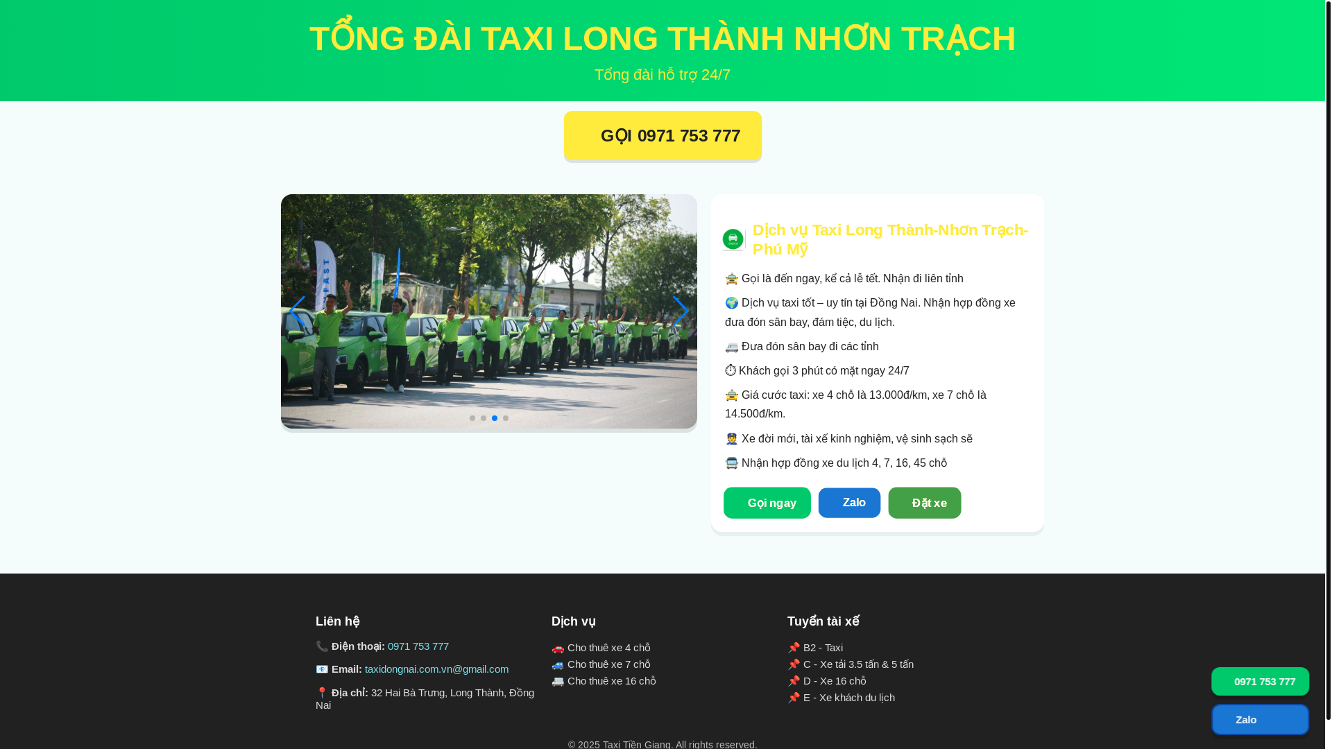 website screenshot of https://taxilongthanh777.click/