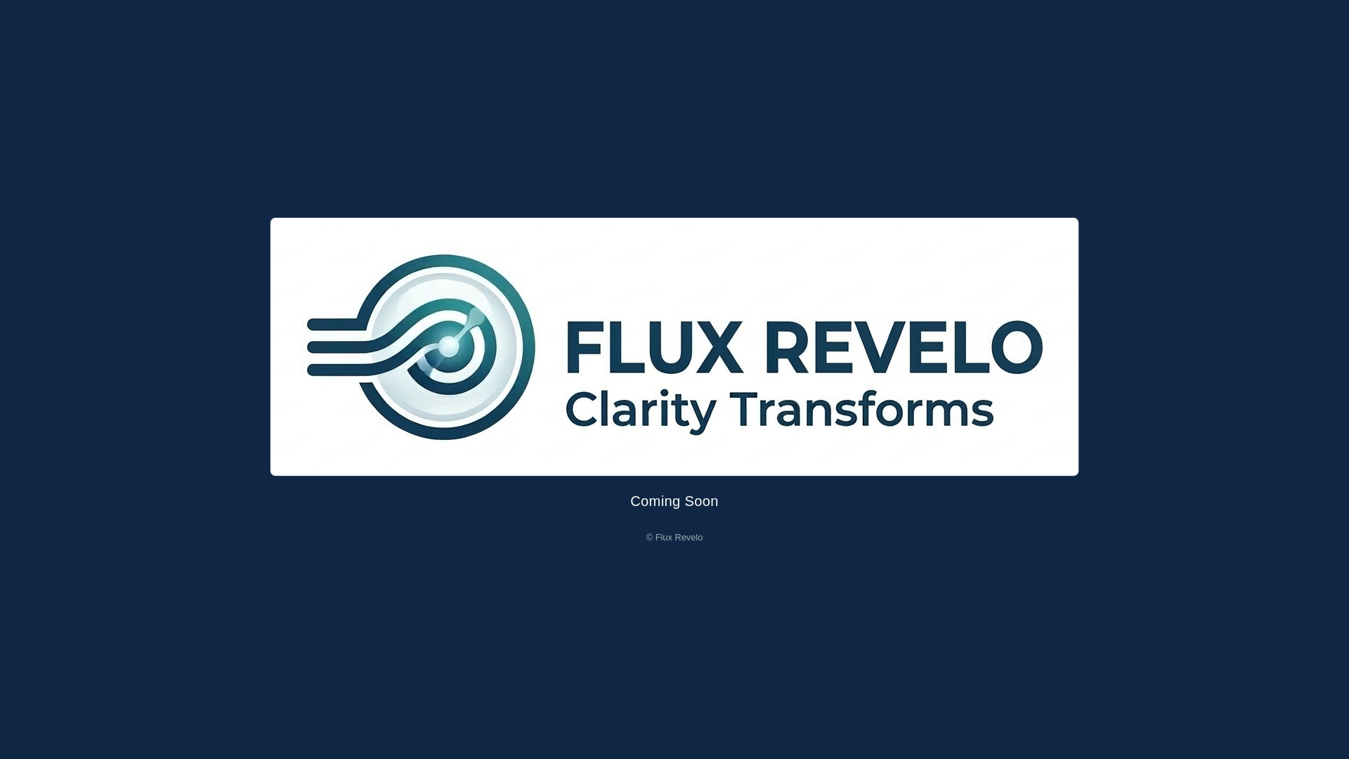 website screenshot of https://fluxrevelo.com/