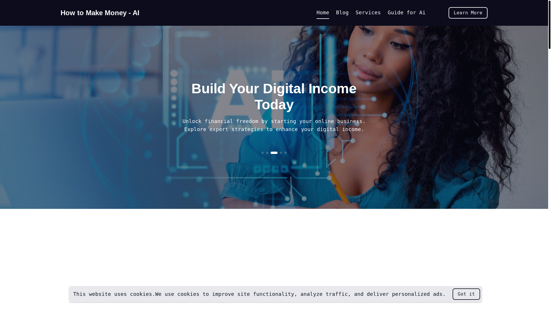 website screenshot of https://howtomakeacash.com/