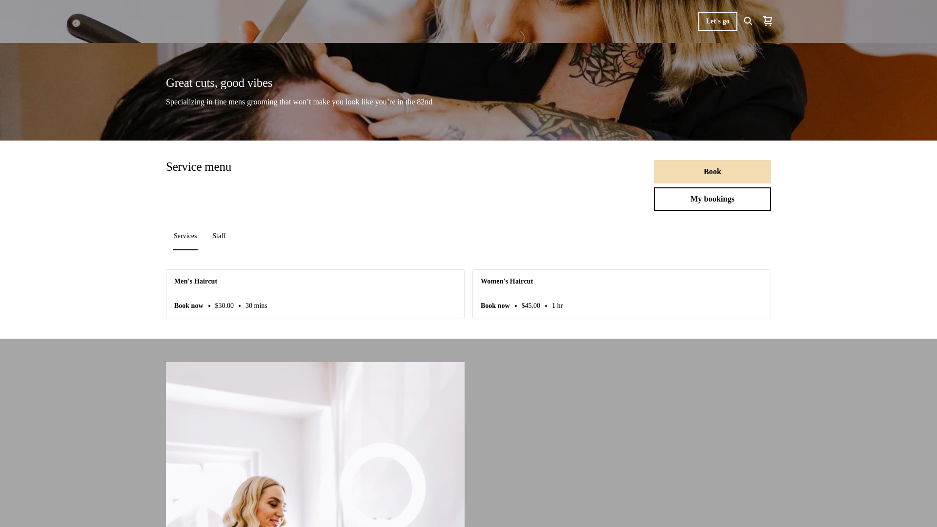 website screenshot of https://malthebarber.com