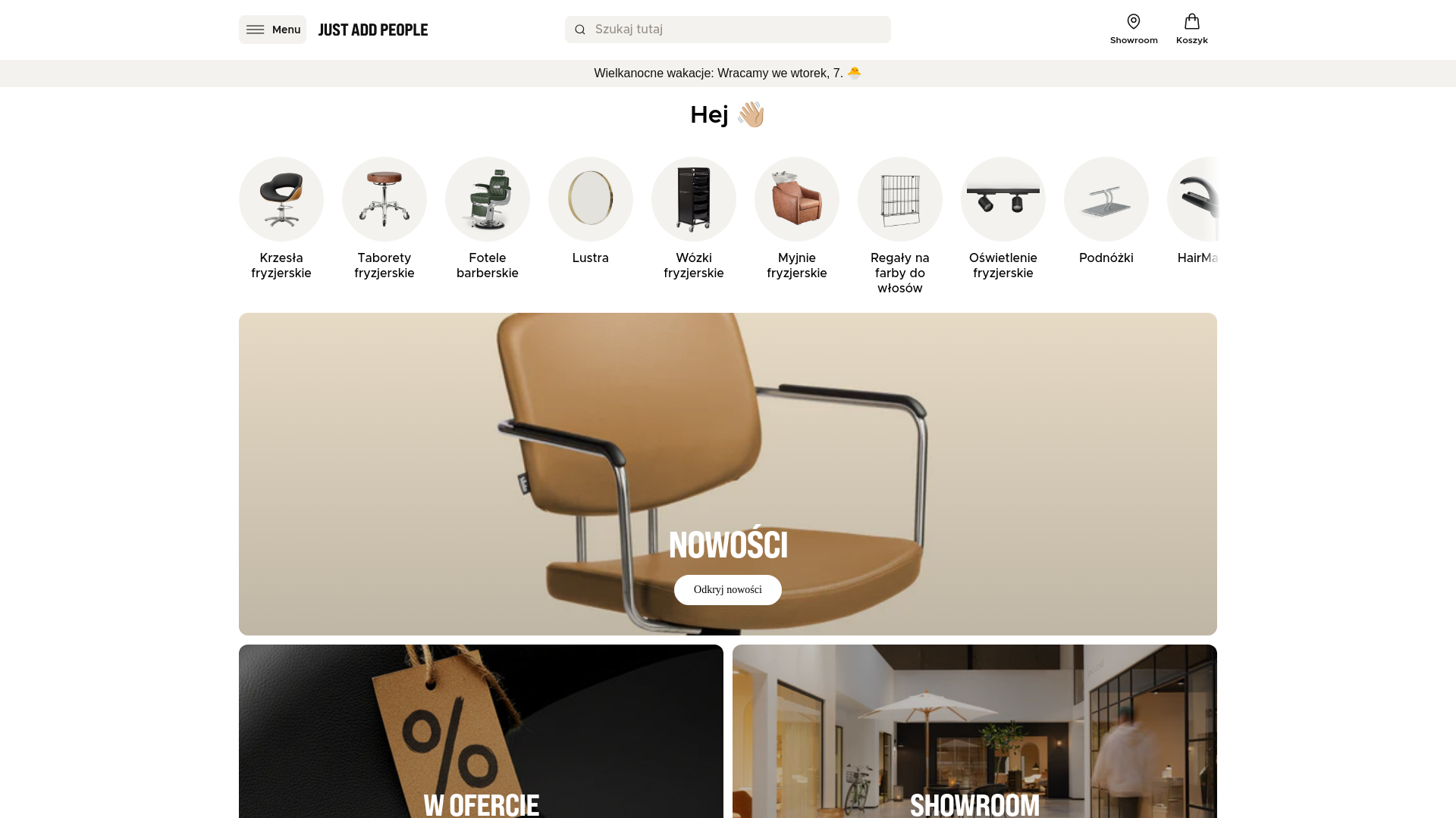 website screenshot of https://justaddpeople.pl