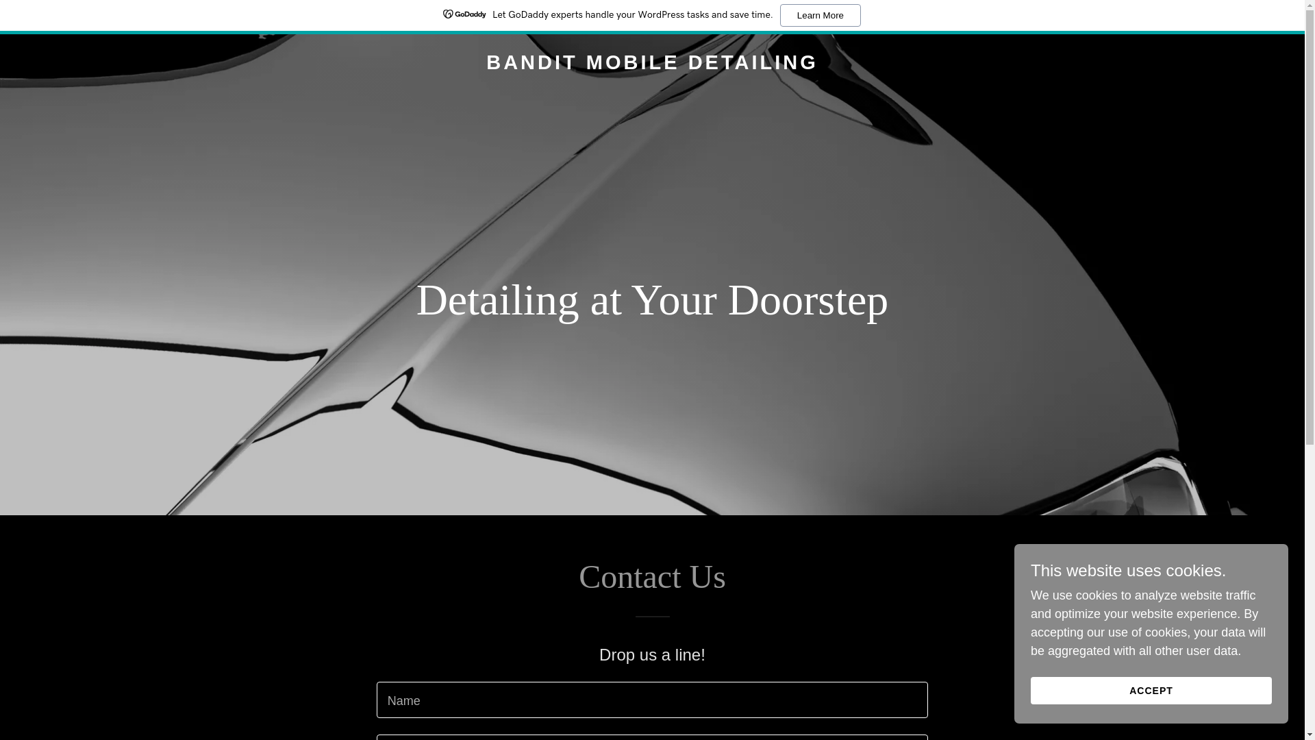 website screenshot of https://banditmobiledetailing.com/