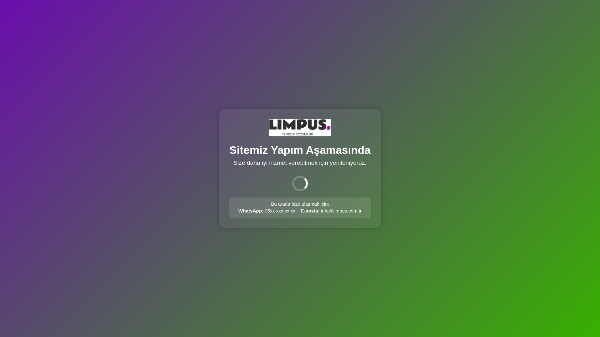 website screenshot of https://limpustemizlik.com/